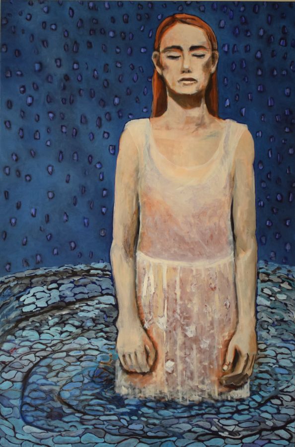 Watervrouw, 2019, olieverf op doek, 150 x 100 cm
