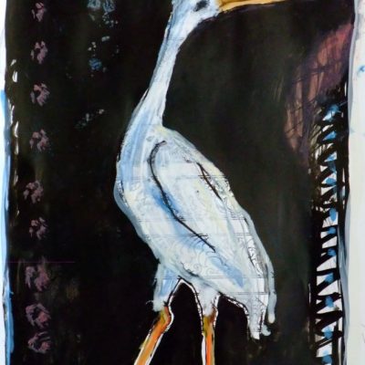 Vogel, 2016, Gemengde techniek op papier, 42 x 32 cm